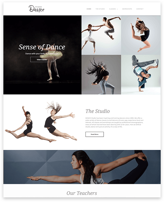 Dance Studio Website builder Dance Studio responsive template